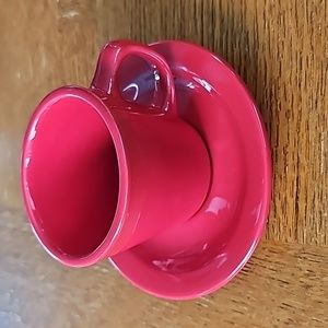 Vintage Tuxton Red Cup and Saucer Set